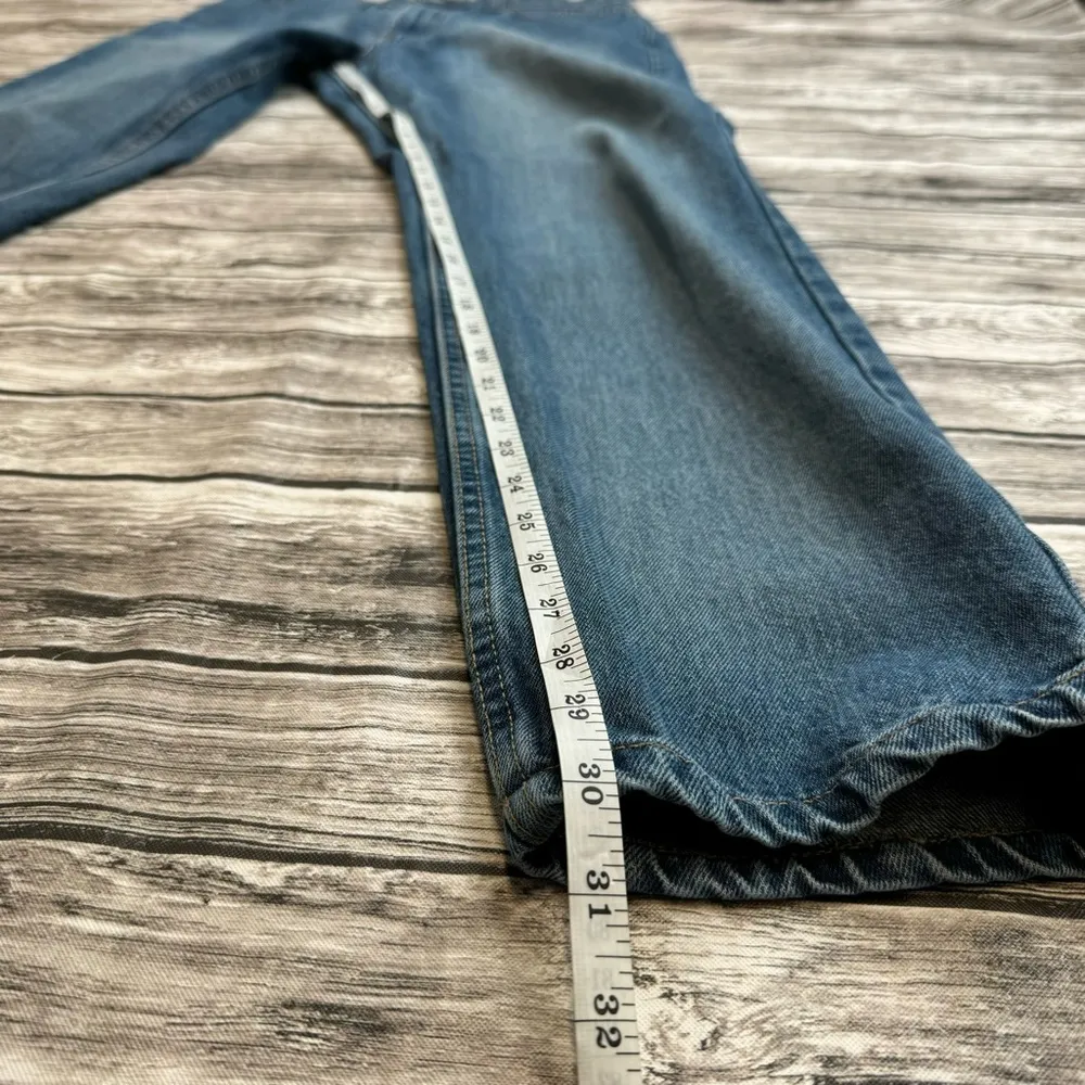 Old Navy Women's Straight Leg Cotton Heavyweight Jeans 8 Regular High Waist Zip - Image 10