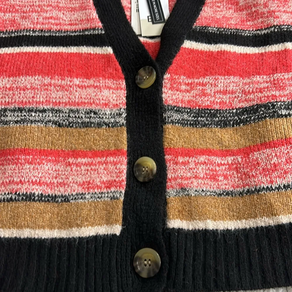 . Cardigan Button Up Color Multi Striped Size XS NWT - Image 3