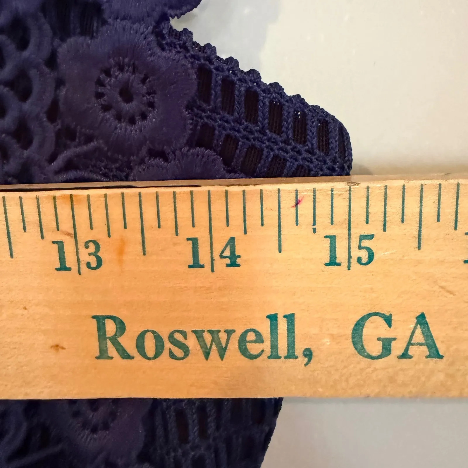 Self-Portrait Angelique Frilled Split Front Dress Women's 4 Black Navy Luxury - Image 13