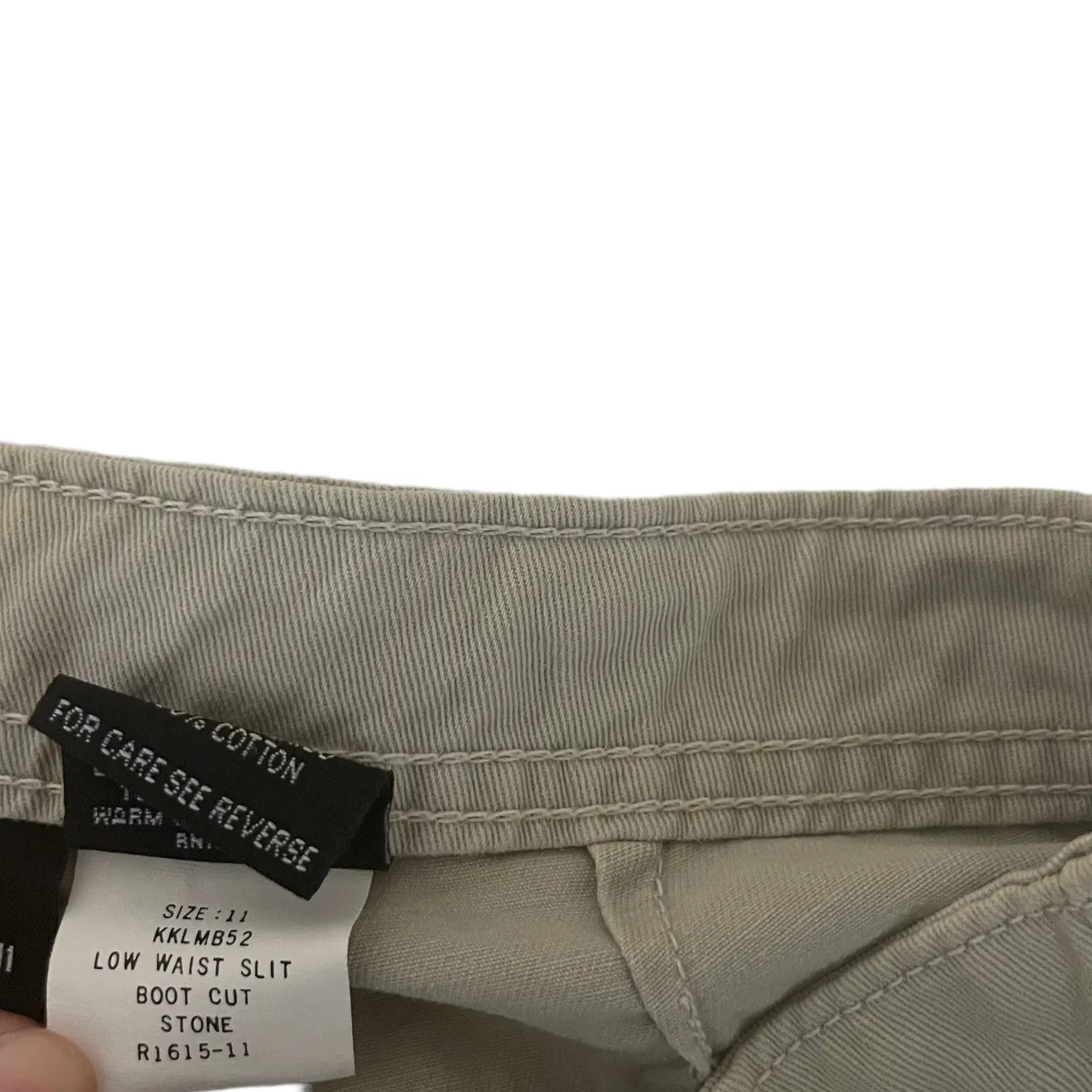 Bongo Y2k Juniors‎ Size 11 Baggy Lowrise Khaki Skater Bootcut Pants - Image 7