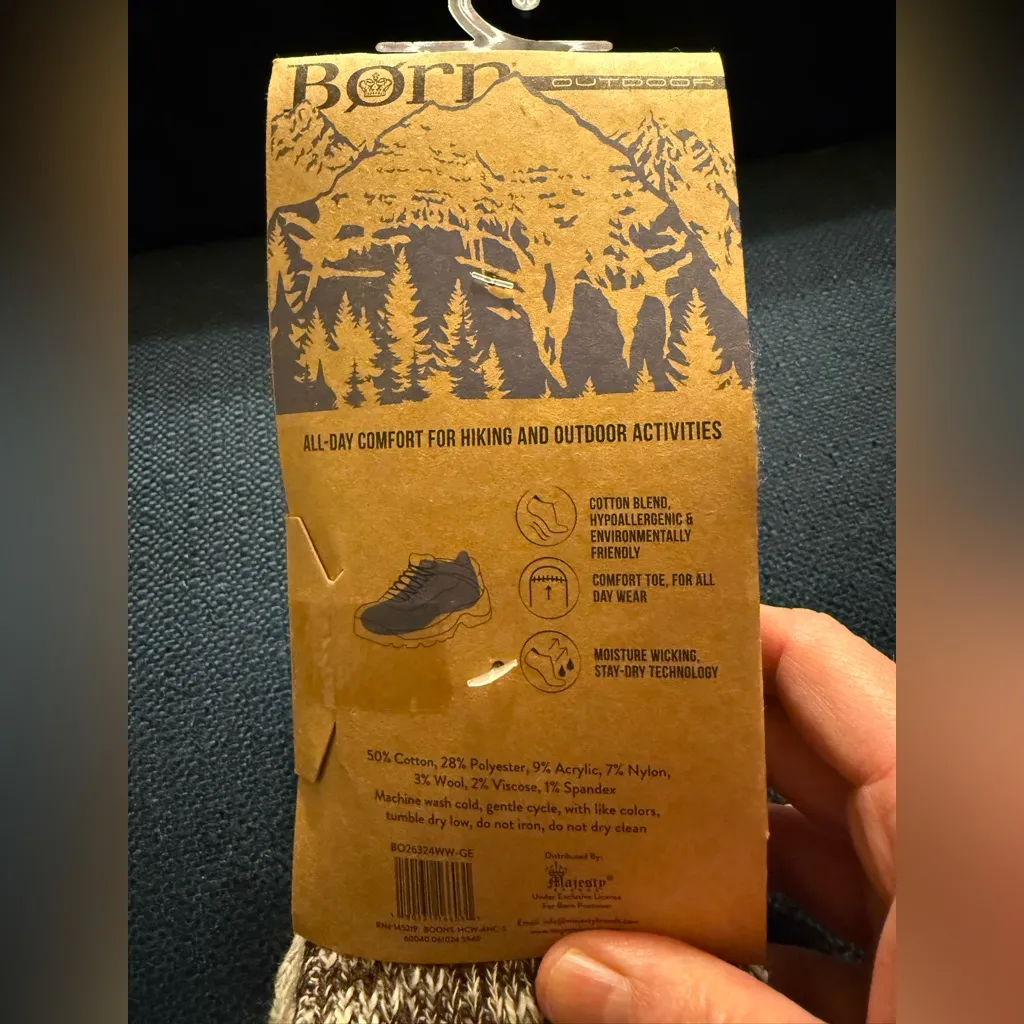 Born Outdoor No SHOWS Cotton Acrylic Wool Blend Socks 4 Pairs Shoe NWT Size 4 - Image 13