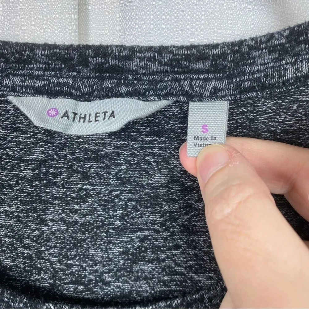 Athleta Black Marled Luxe Pose Thumb Hole Tunic Top Sz.S - Image 7