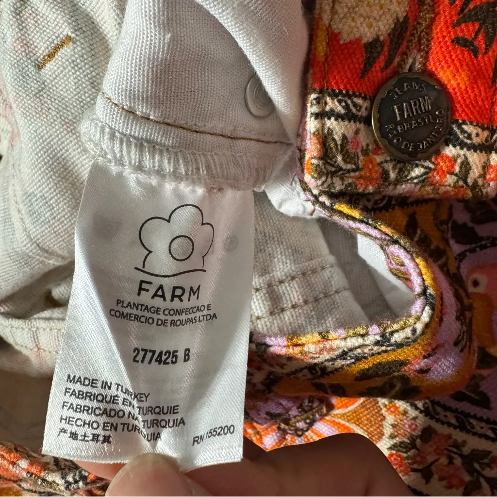 FARM Rio for Anthropologie Vibrant Floral Brazilian Rainforest Skirt Size XS - Image 5