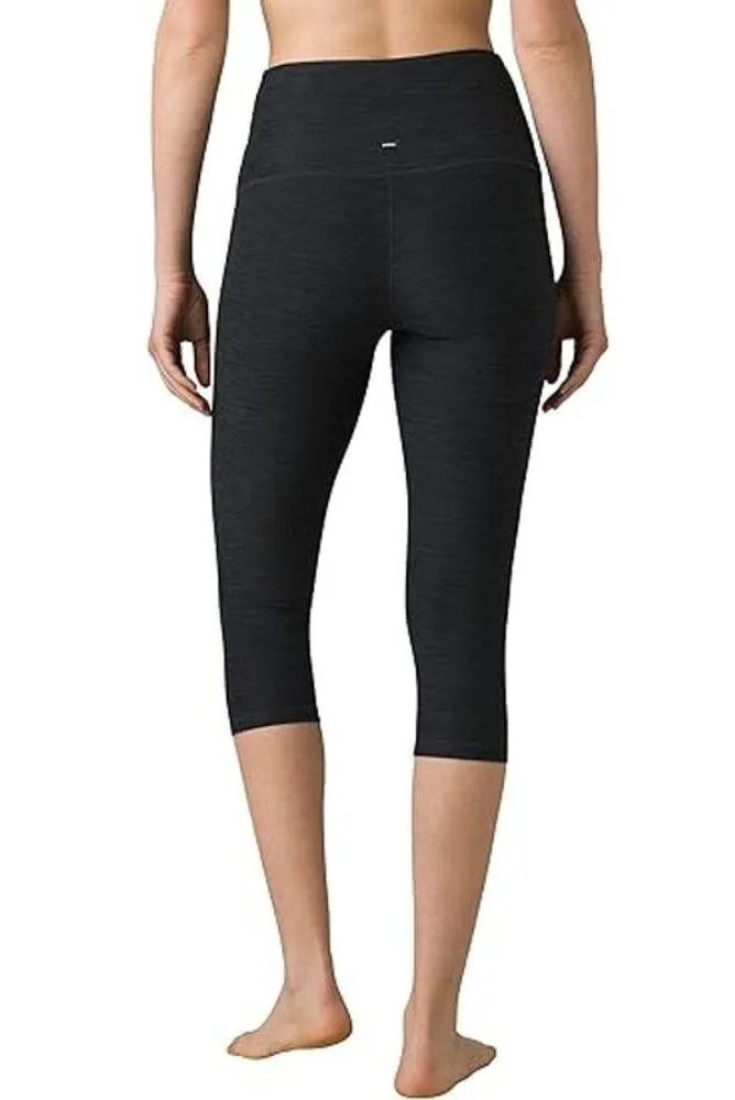 PrAna Kimble Capri Leggings Dark Gray Black Heather Womens Small Activewear Gym - Image 2