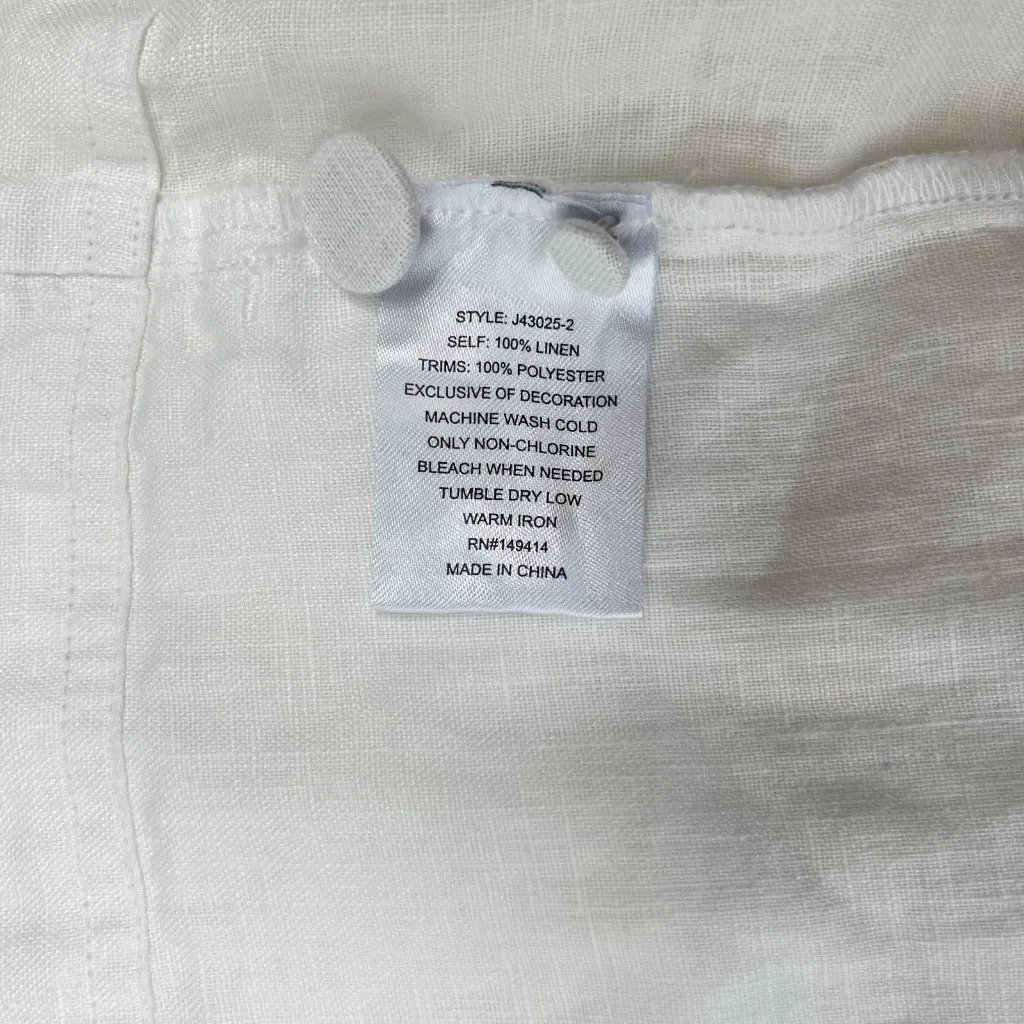 NWOT Johnny Was Linen Embroidered Floral Boho Long Sleeves Jacket Coat Sz M - Image 10