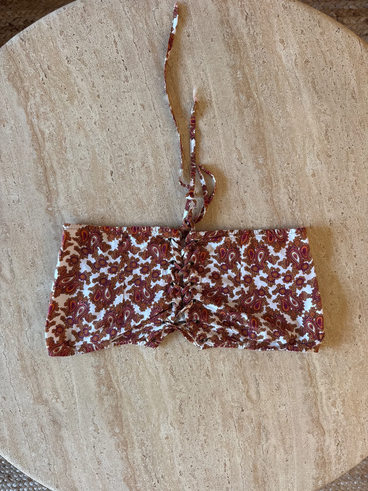 Valija Paisley Tube Top Red Size L - Image 2