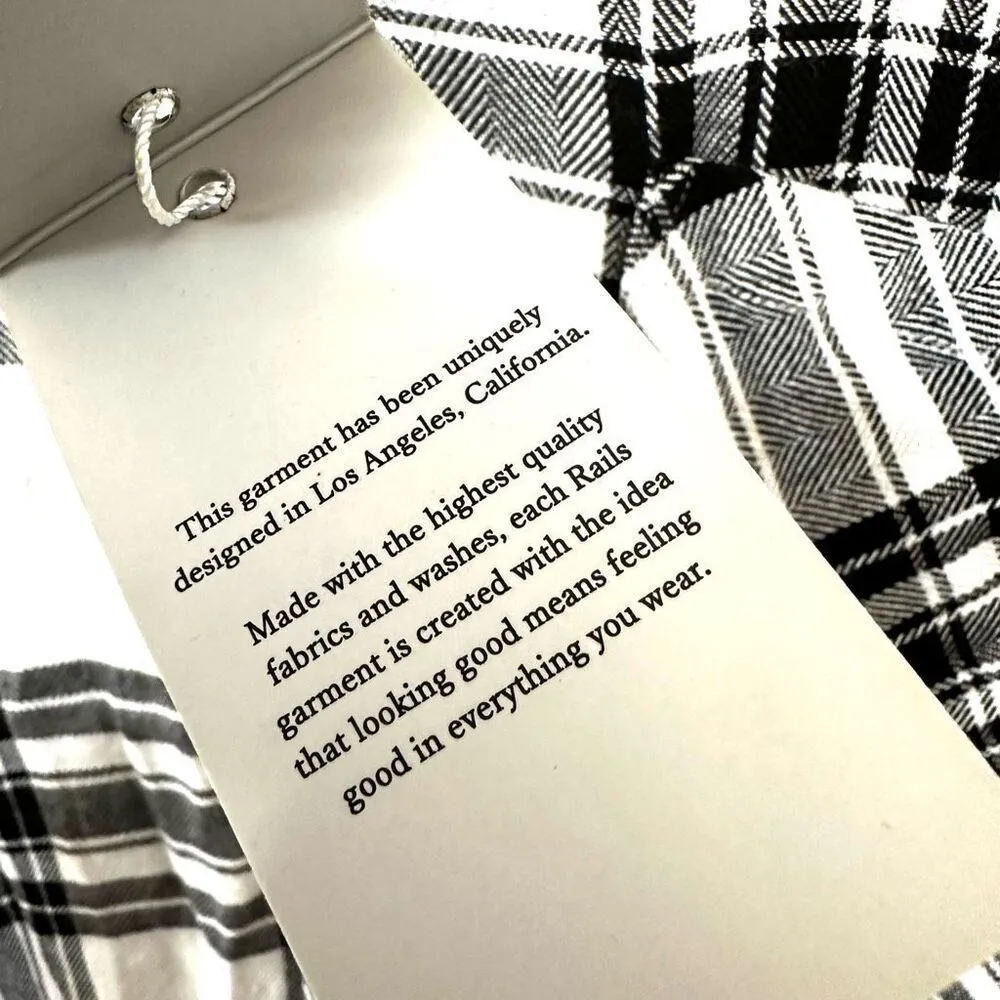 Rails plaid button down long sleeved shirt NWT - Image 7