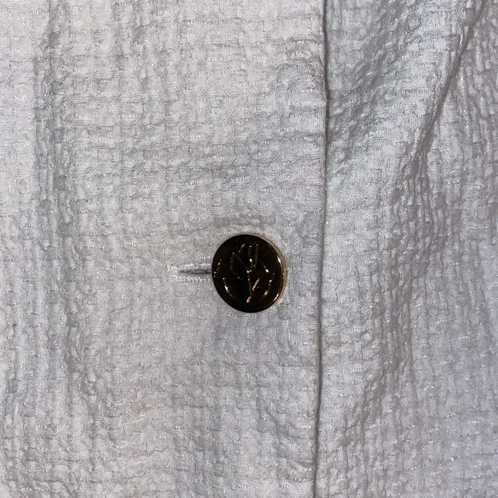 Draper James White textured Blazer size large - Image 2