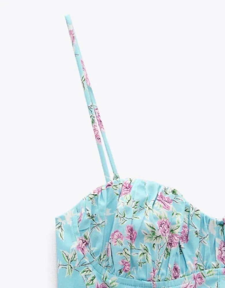 ZARA Floral Corset Bodysuit - Image 7