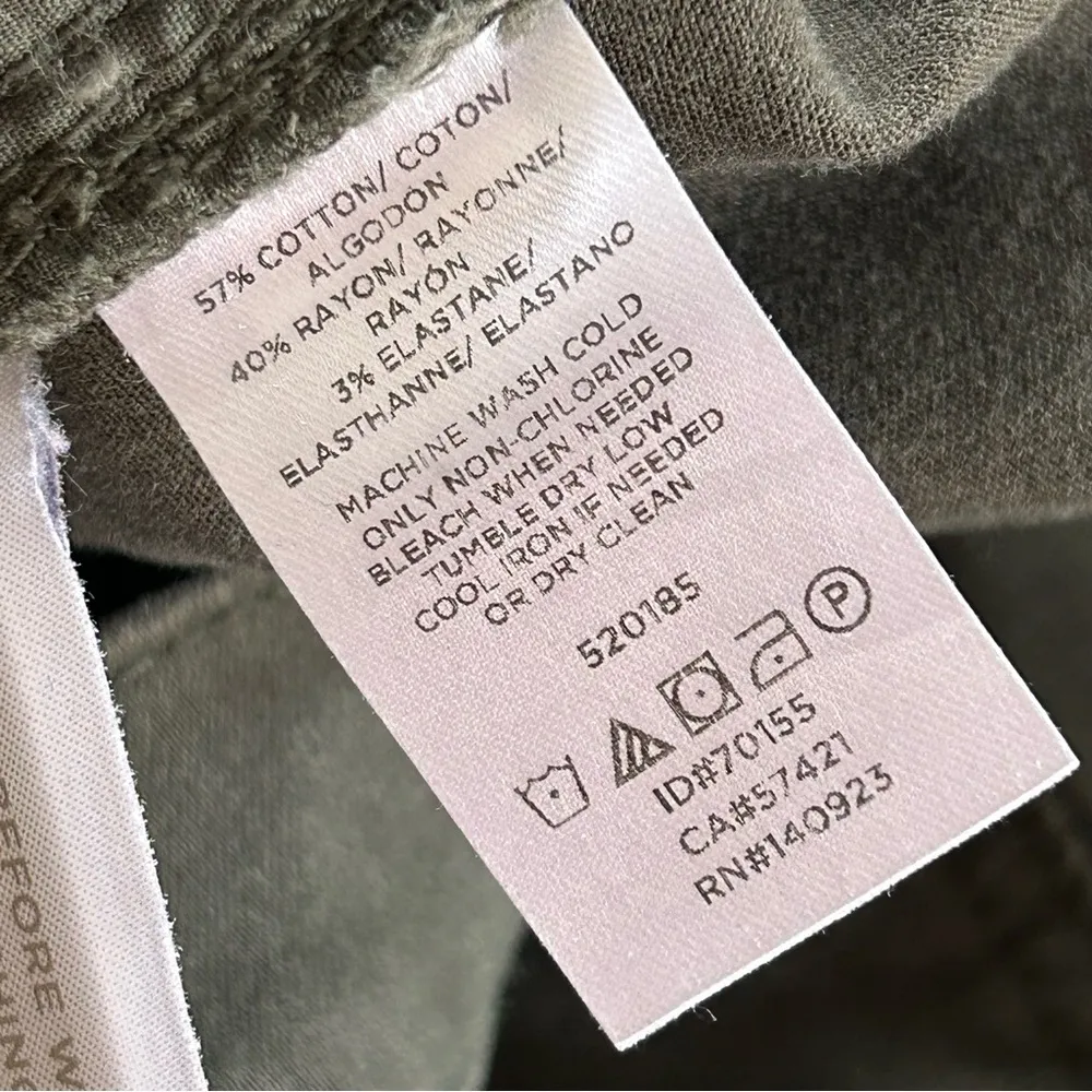 LOFT Skinny High Rise Cargo Pants Legging Army Green 29/8 - Image 7