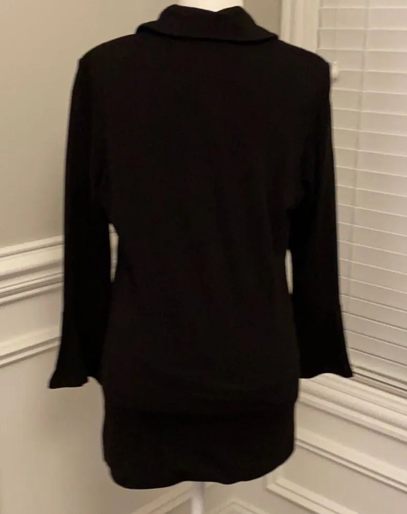 Stitch Fix  Lemon Tart Black Knit Jacket Sz L - Image 5