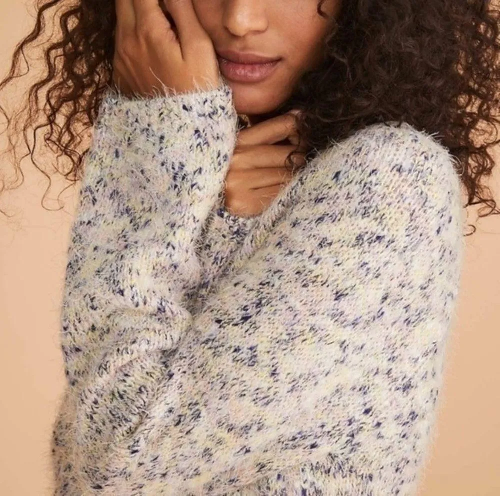 Lou & Grey Fuzzy Flurry soft confetti sweater XS - Image 3