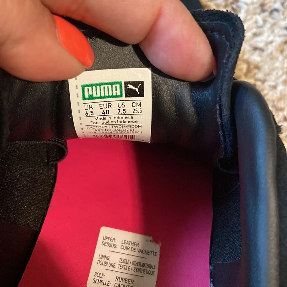 Puma x Barbie Black Suede Skate Shoes - Image 7