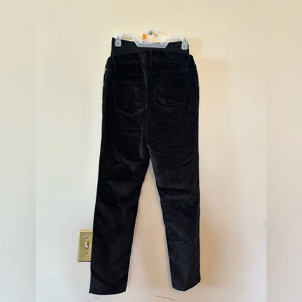Womens Old Navy velour rockstar super skinny maternity black pants 10 NWOT - Image 3