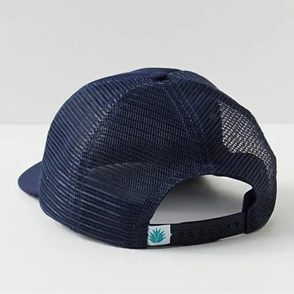 Free People Western Bohemian Cowboy Baseball Trucker Hat Marine Navy NWT HTF - Image 6