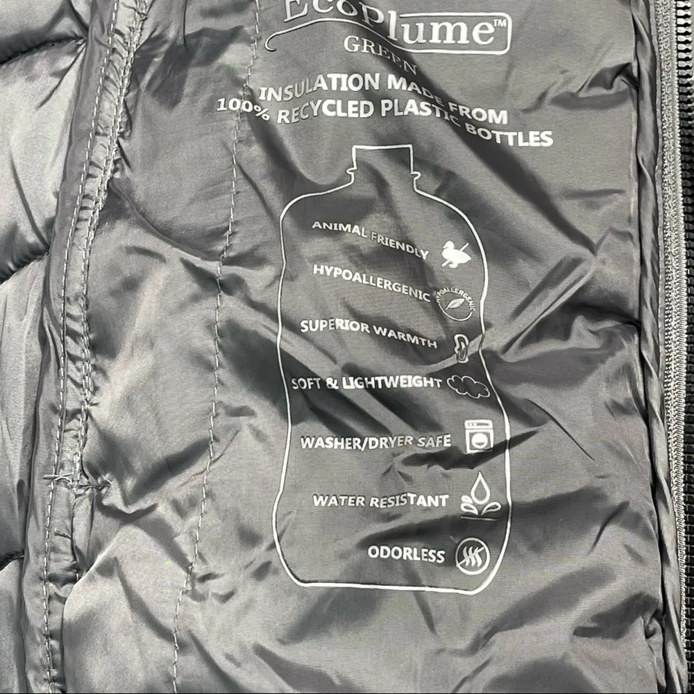 Bernardo Quilted Gray Jacket Size Medium - Image 13