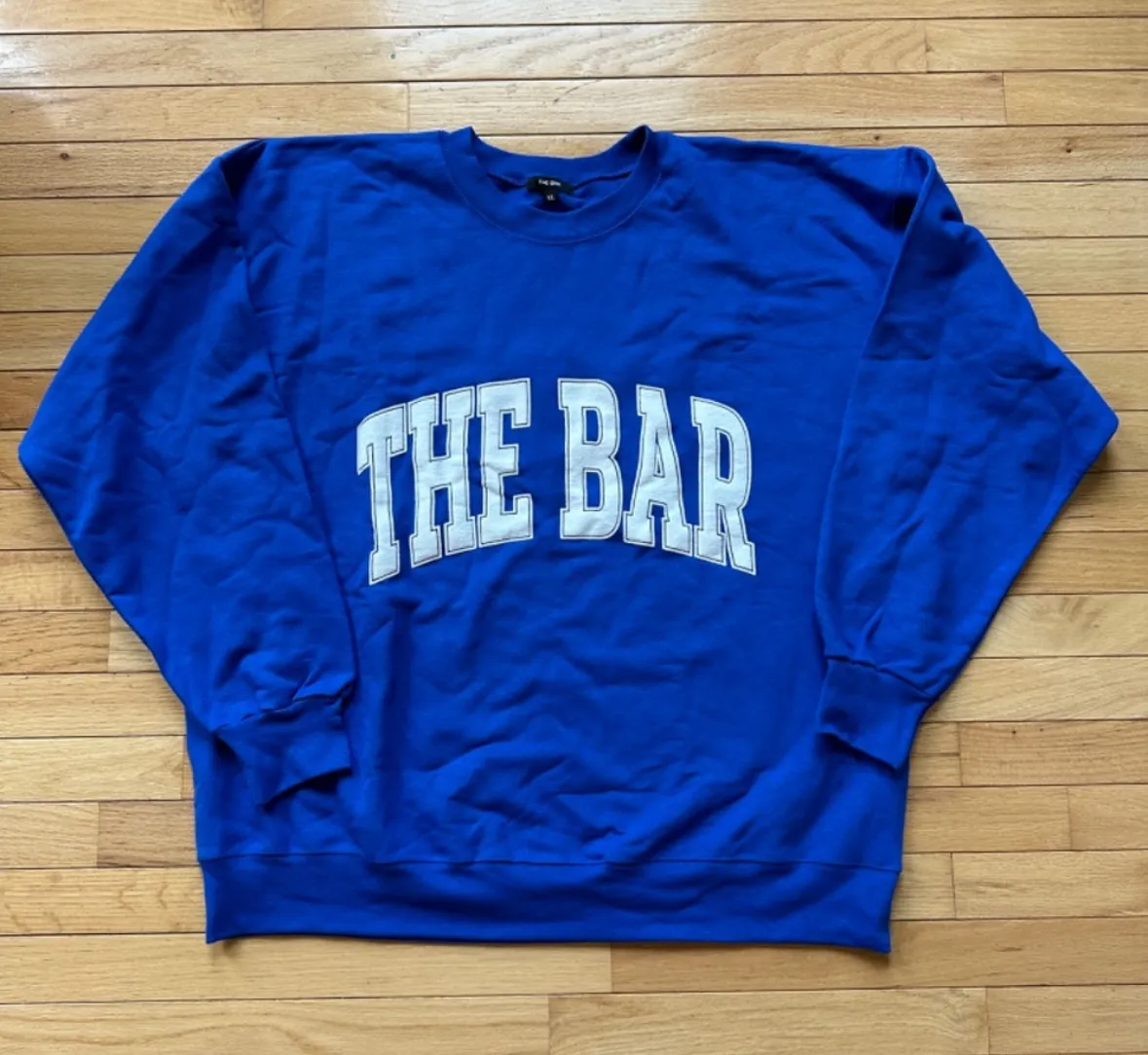The Bar Varsity Sweatshirt Crewneck In cobalt Blue Size XL - Image 14