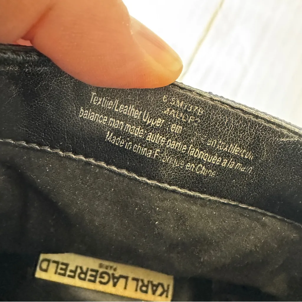 Karl Lagerfeld Blue Black Floral Fabric Ankle Boots Women’s 6.5 Fall Heeled Boot - Image 4