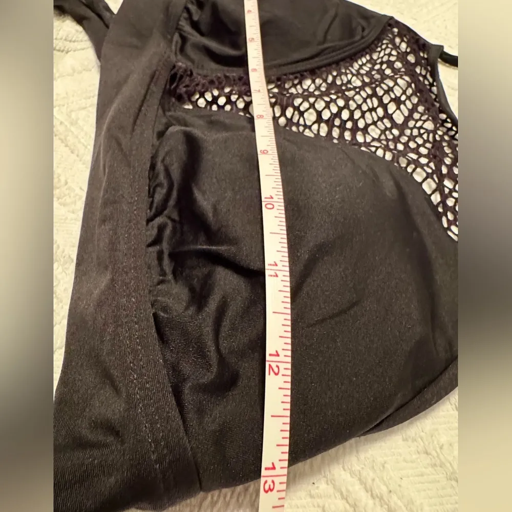 Mossimo bikini swim top - Large - black - lace netted area in front - Image 6
