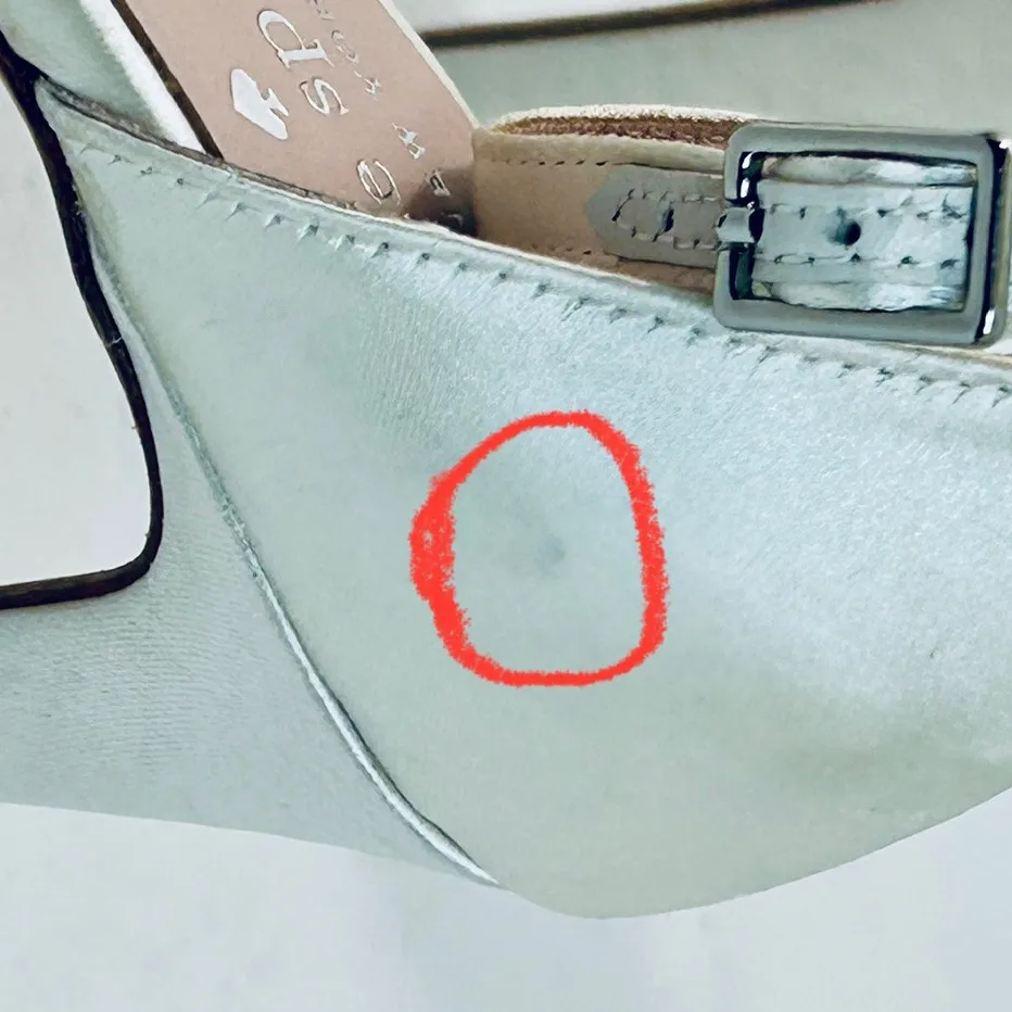 Kate Spade New York Gwenyth Crystal Bow Ankle Strap Sandal, Ivory Satin size 6 - Image 13