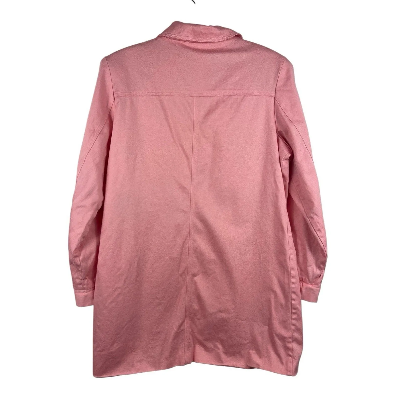 VTG Dialogue Women’s 12 Pink Cotton Spandex Button Front Jacket Lightweight 90s - Image 7