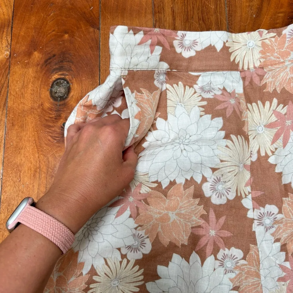 Faherty Sands Floral Linen Shorts S - Image 7