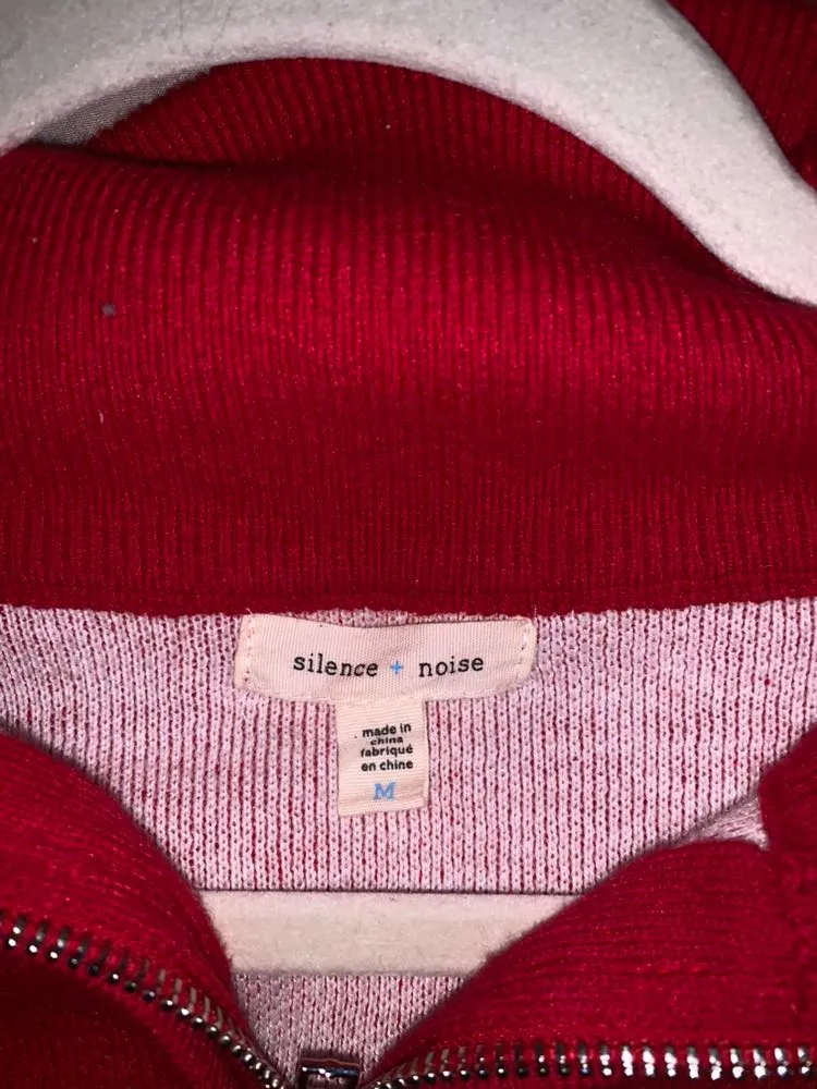 Silence + Noise Double Knit Half Zip Pullover - Image 4