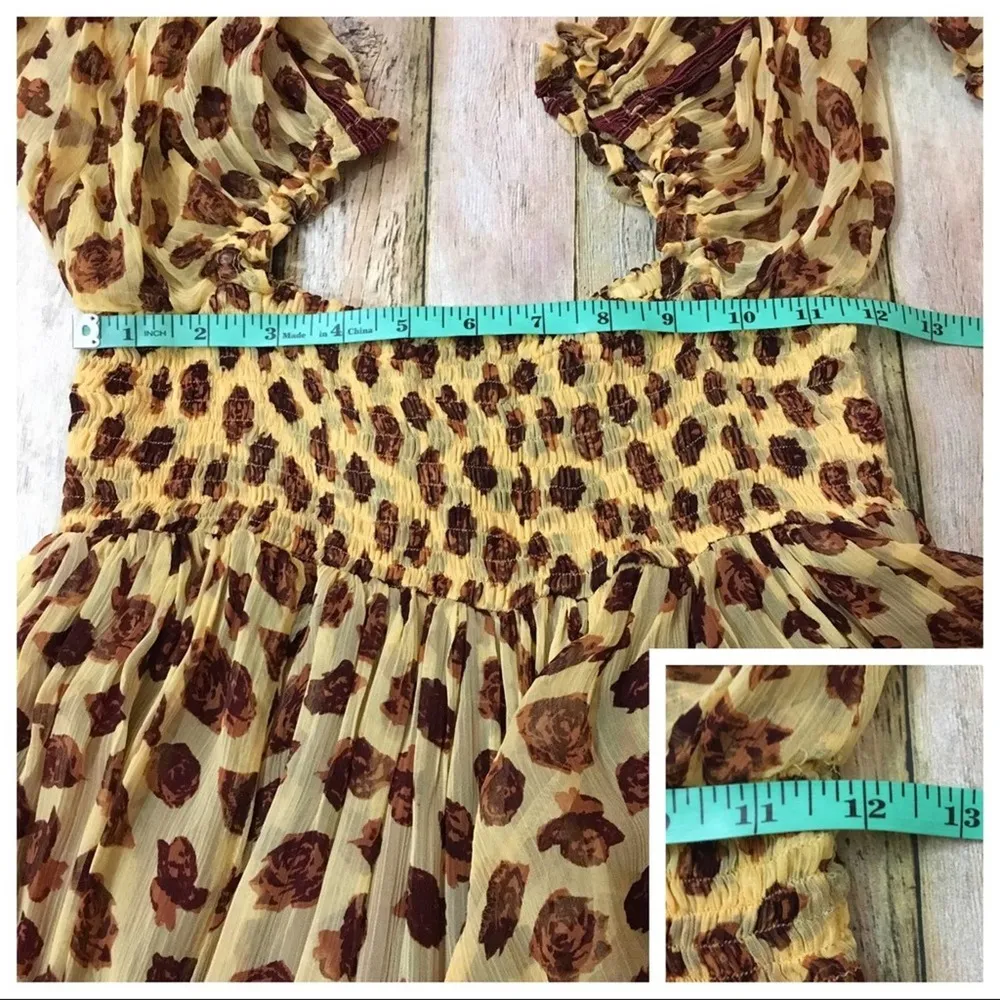 NWT Free People Mini Blooms Dress - Yellow - XS - Image 8