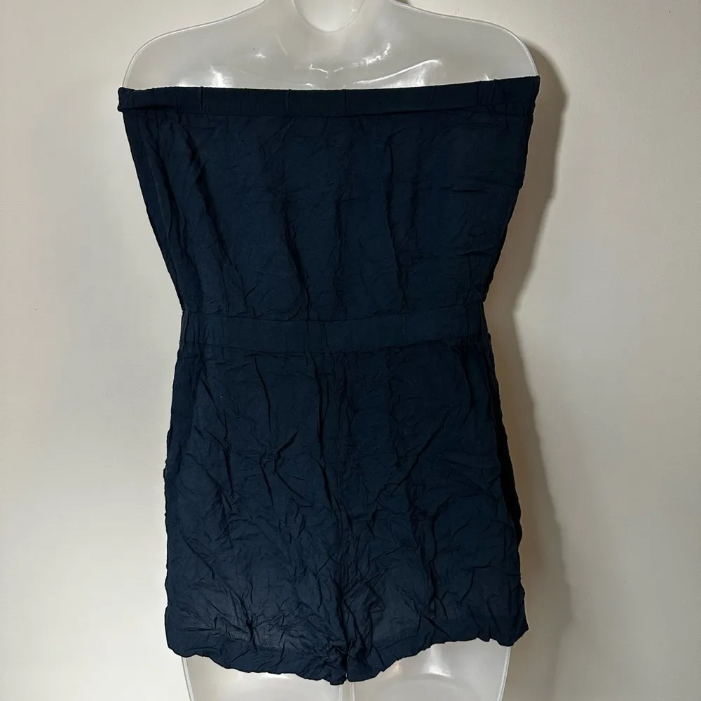 Forever21 Navy Off the Shoulder Romper in Size Medium - Image 2