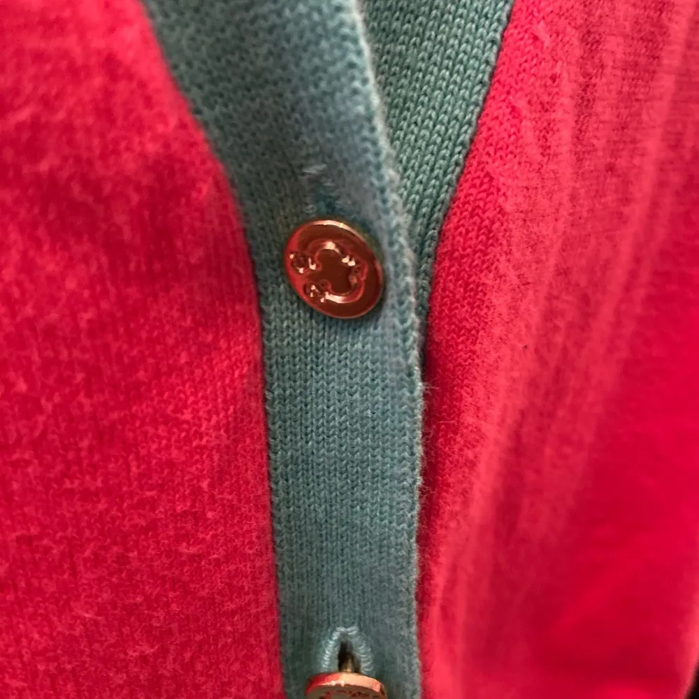 C Wonder Coral & Turquoise Size Medium Gold ButtonV - Image 4