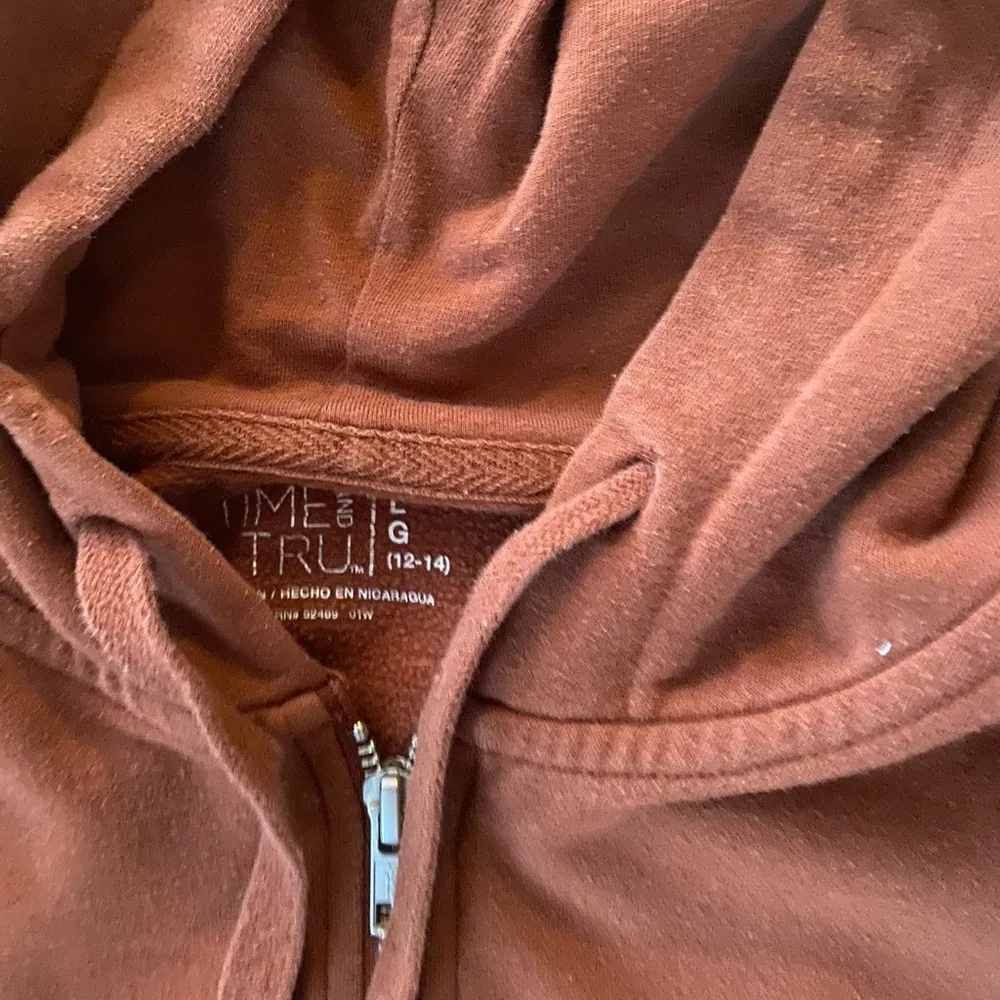 rust brown zip up jacket hoodie - Image 3