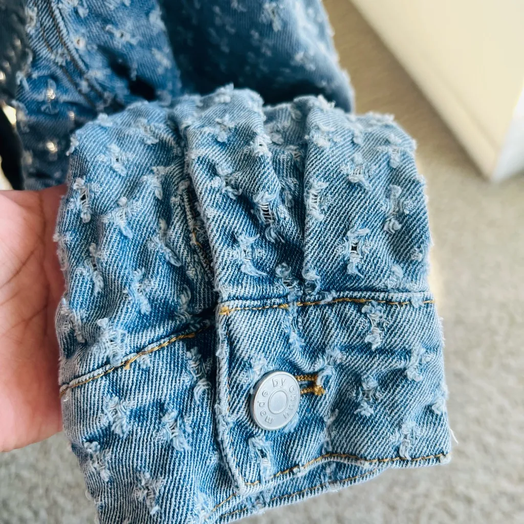 CHUU cropped denim jacket Blue Size undefined - Image 10