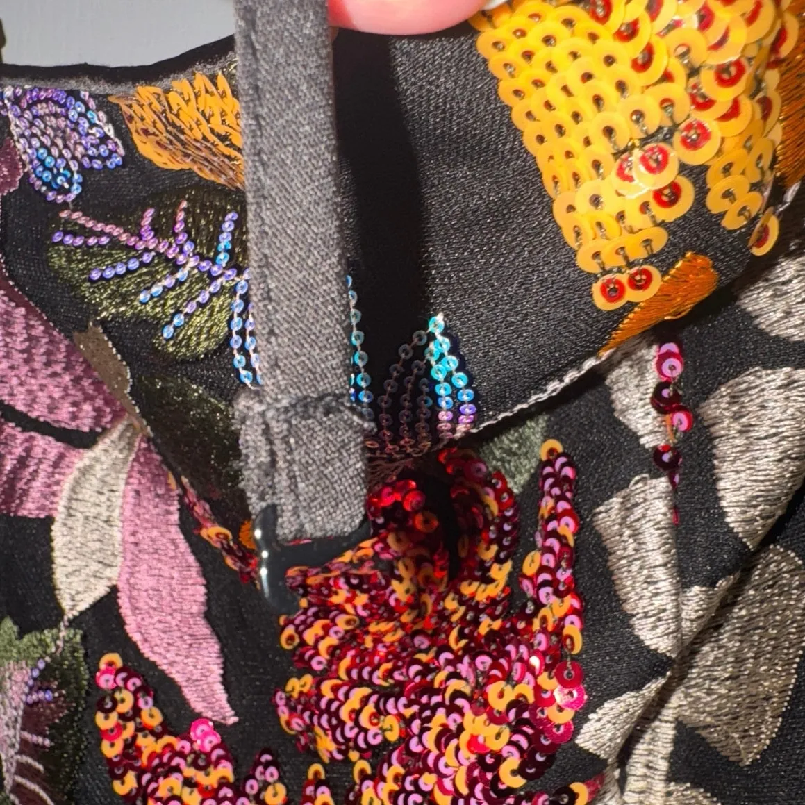 ENDLESS ROSE Sequin Sleeveless Mini Dress in Black Multi Size Small New with Tag - Image 9