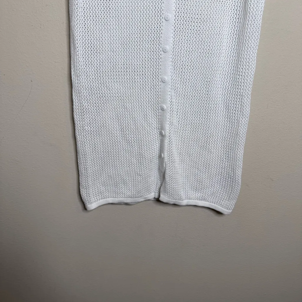 Haute Hippie Open Knit Collared Coverup Dress - Image 6