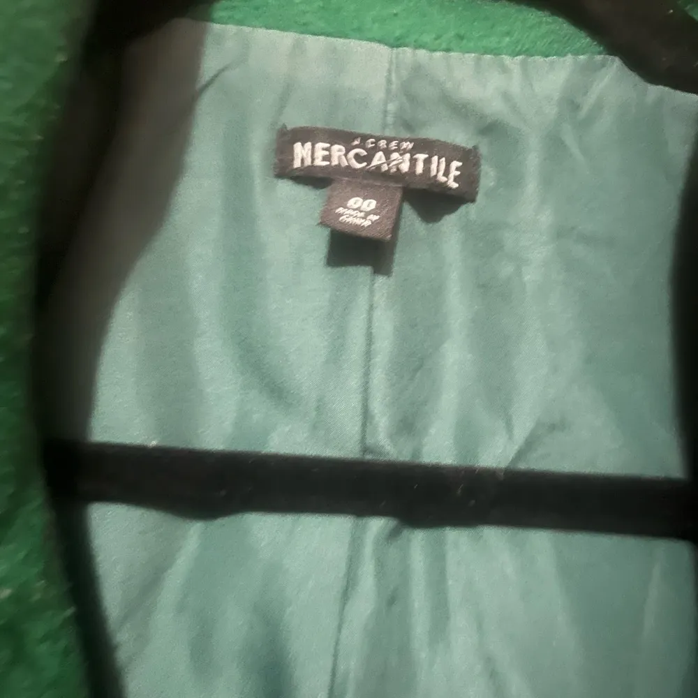 J. CREW City Coat Wool Blend Forest Green Jade size 00 - Image 5