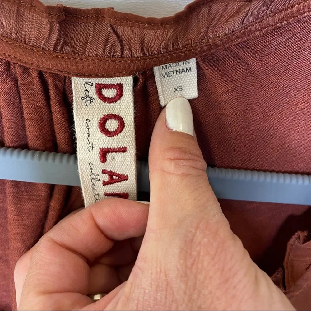 Anthro Dolan Marilyn Button Down Blouse Rust XS - Image 6