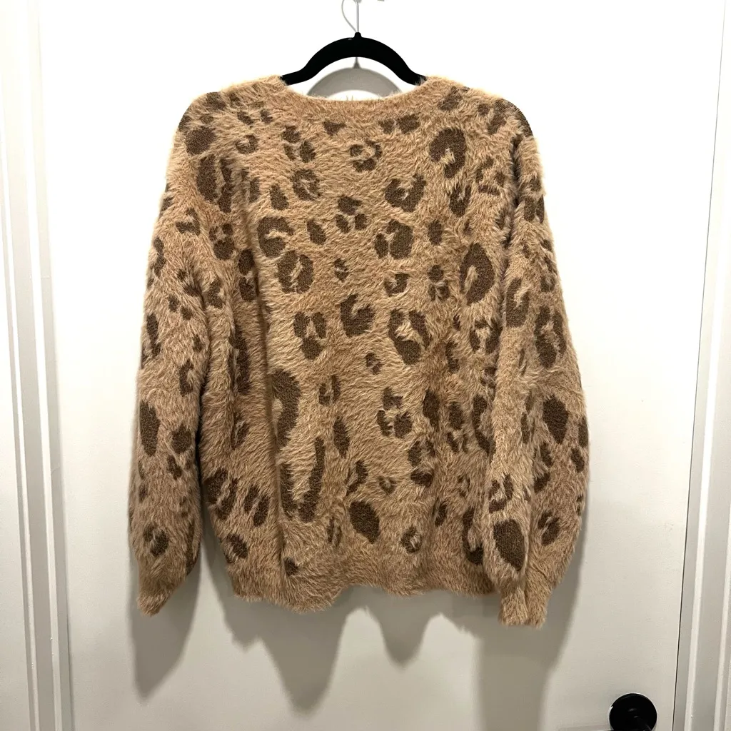 Pink Lily Tan Leopard Sweater - Image 2