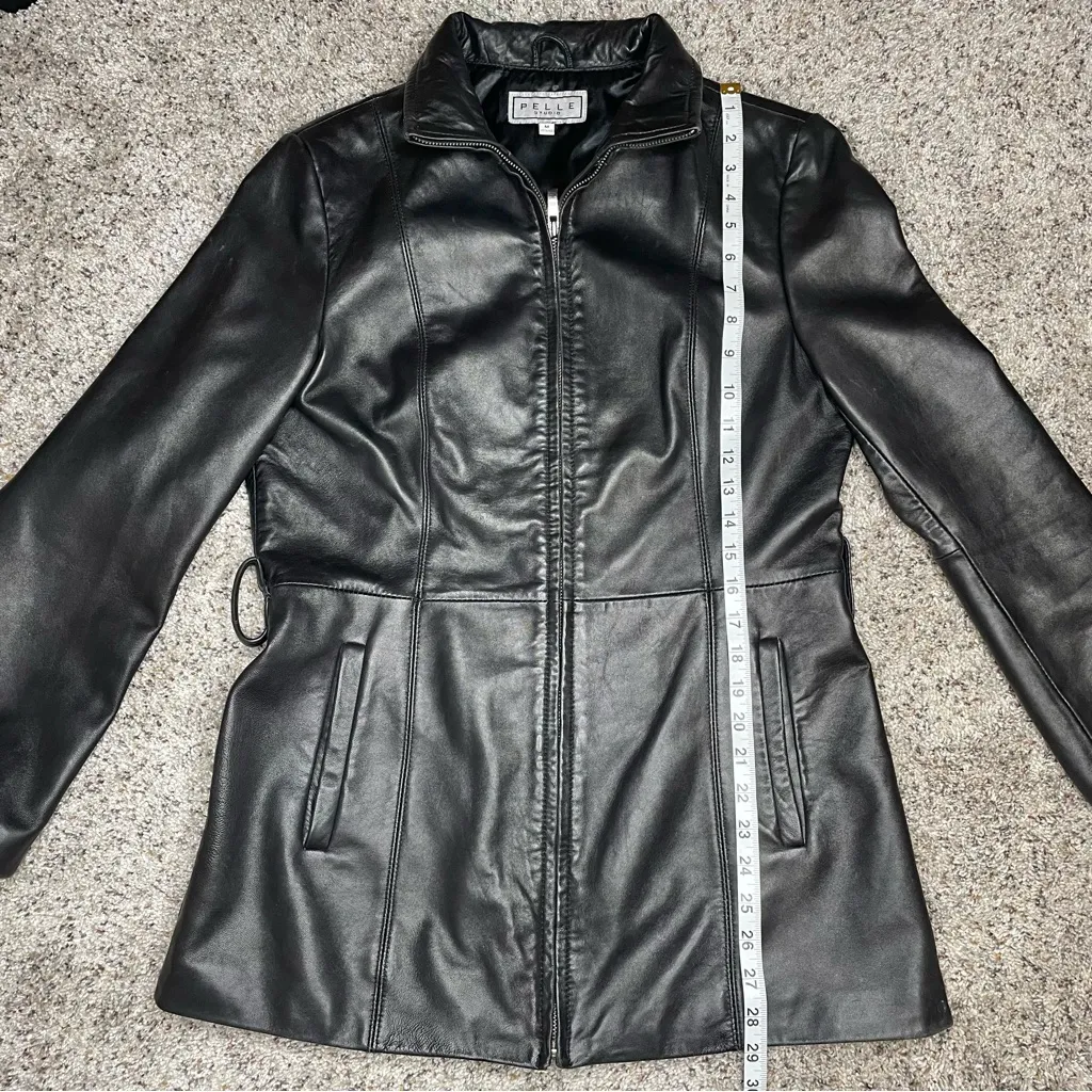 Pelle Studio By Wilson’s Leather Full Zip Genuine Leather Jacket Black Medium M - Image 10