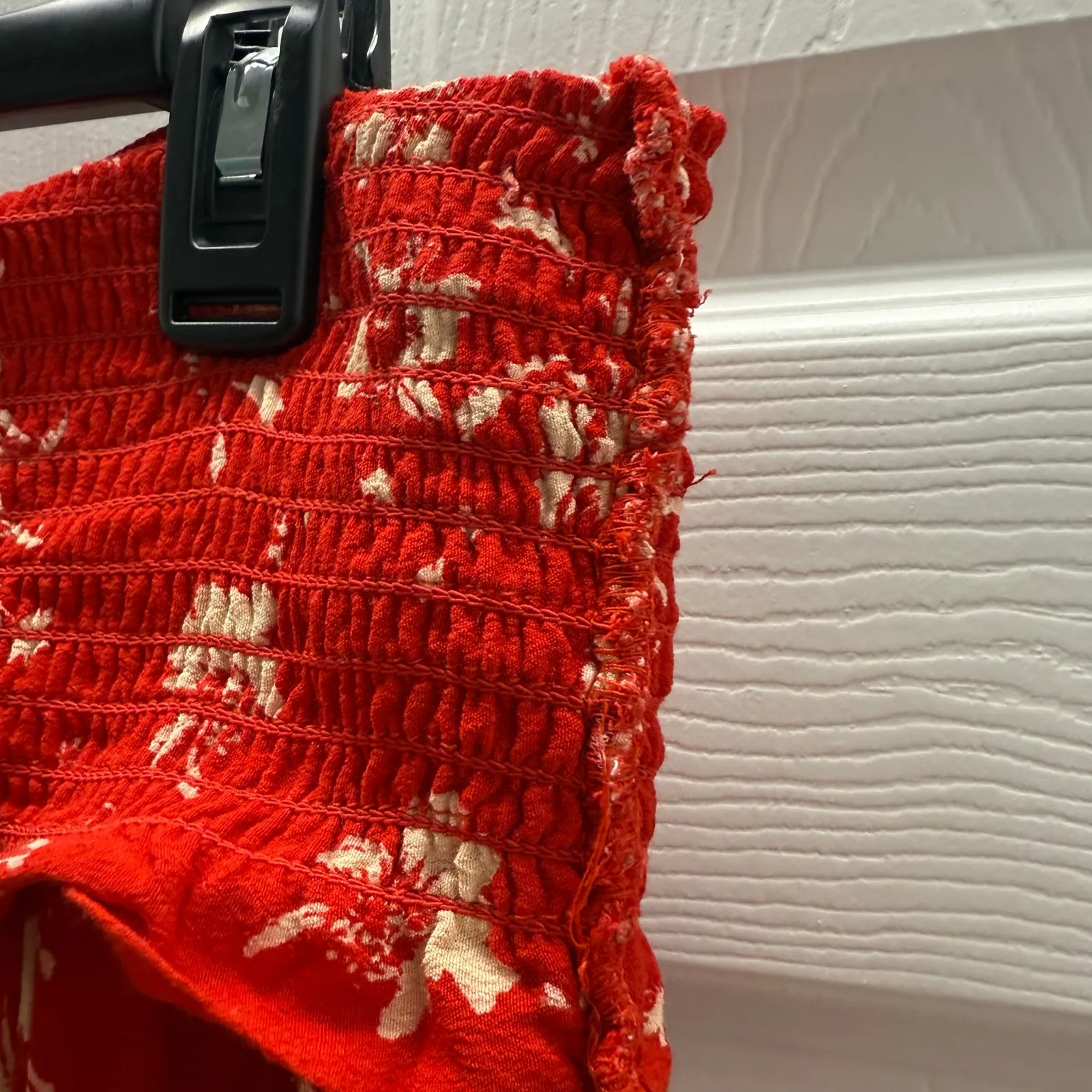 Free People Color Colour My World Jumpsuit Red‎ Floral Beige READ PLEASE Pants - Image 8