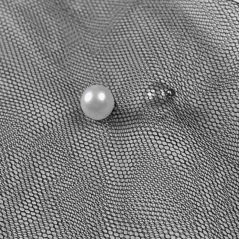 Women's Tunic Black Dress with Mesh Pearl embellishment Bishop Sleeve XXXL 3X - Image 4