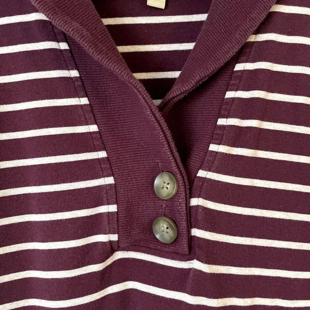 Banana Republic Factory purple and white striped hooded sweater long sleeved - Image 6