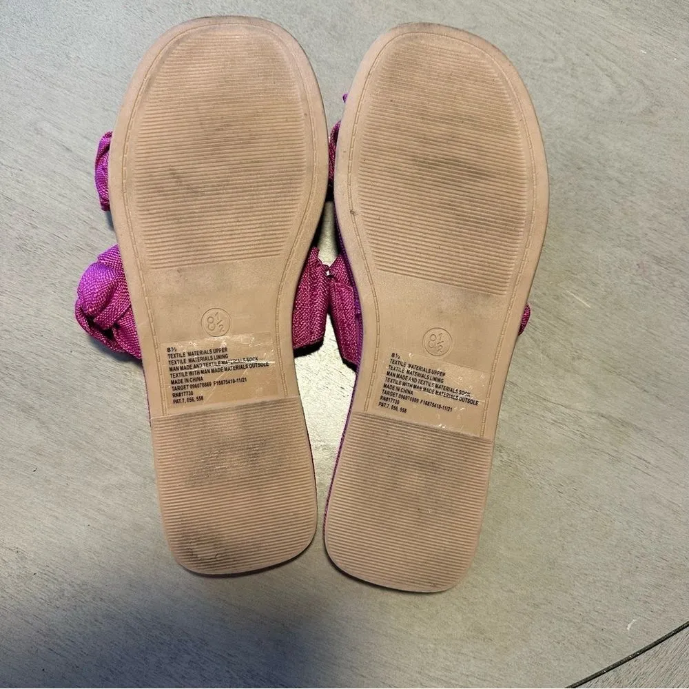 Universal Thread Barbie Pink Knotted Slide Sandals -‎ Size 8.5 - Image 3