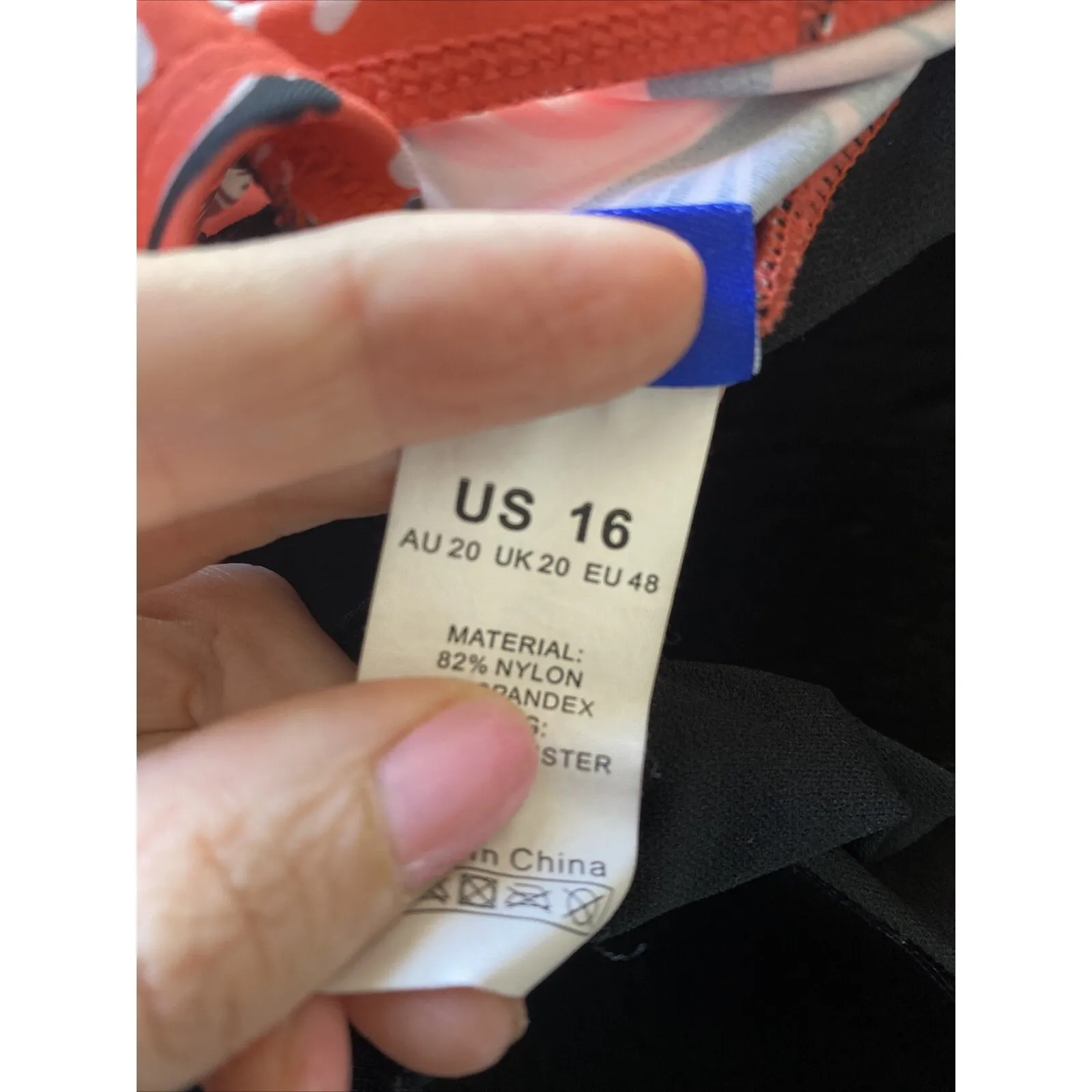 Hilor Women's 16 Coral Tankini Top Shelf Lined Vacation Cruise Slimming Orange Size 16P - Image 8