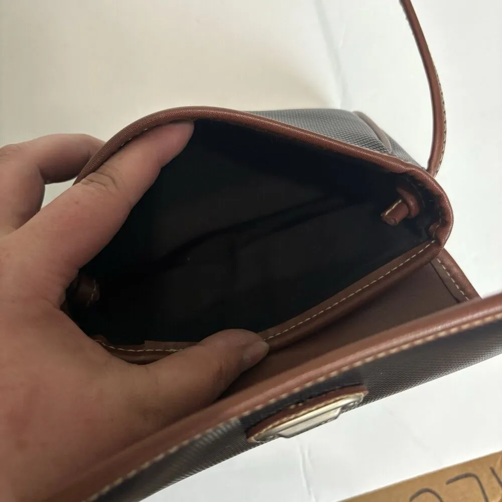 Esprit Vintage Black And Brown Purse. Y2K Crossbody Classic Preppy Old Money - Image 5