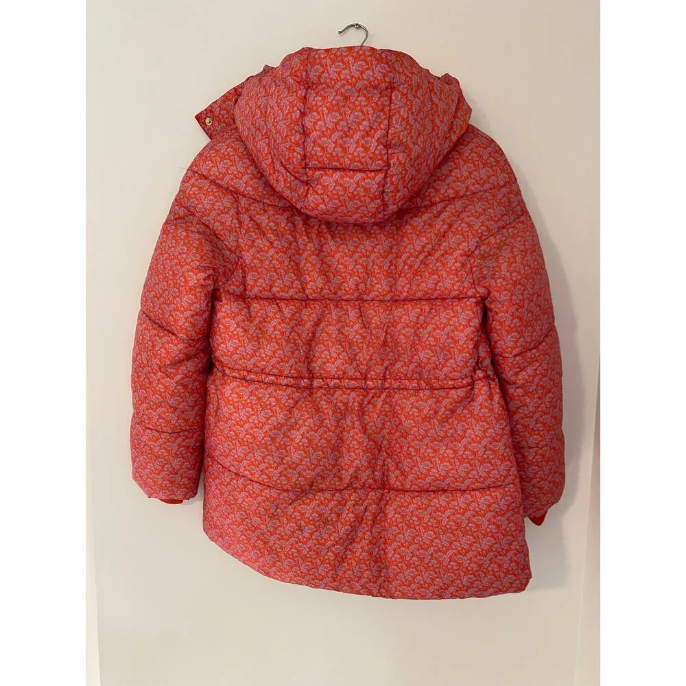 J Crew New Chateau Puffer Coat In Liberty Toutouayette Fabric Winter Pink Red S - Image 14