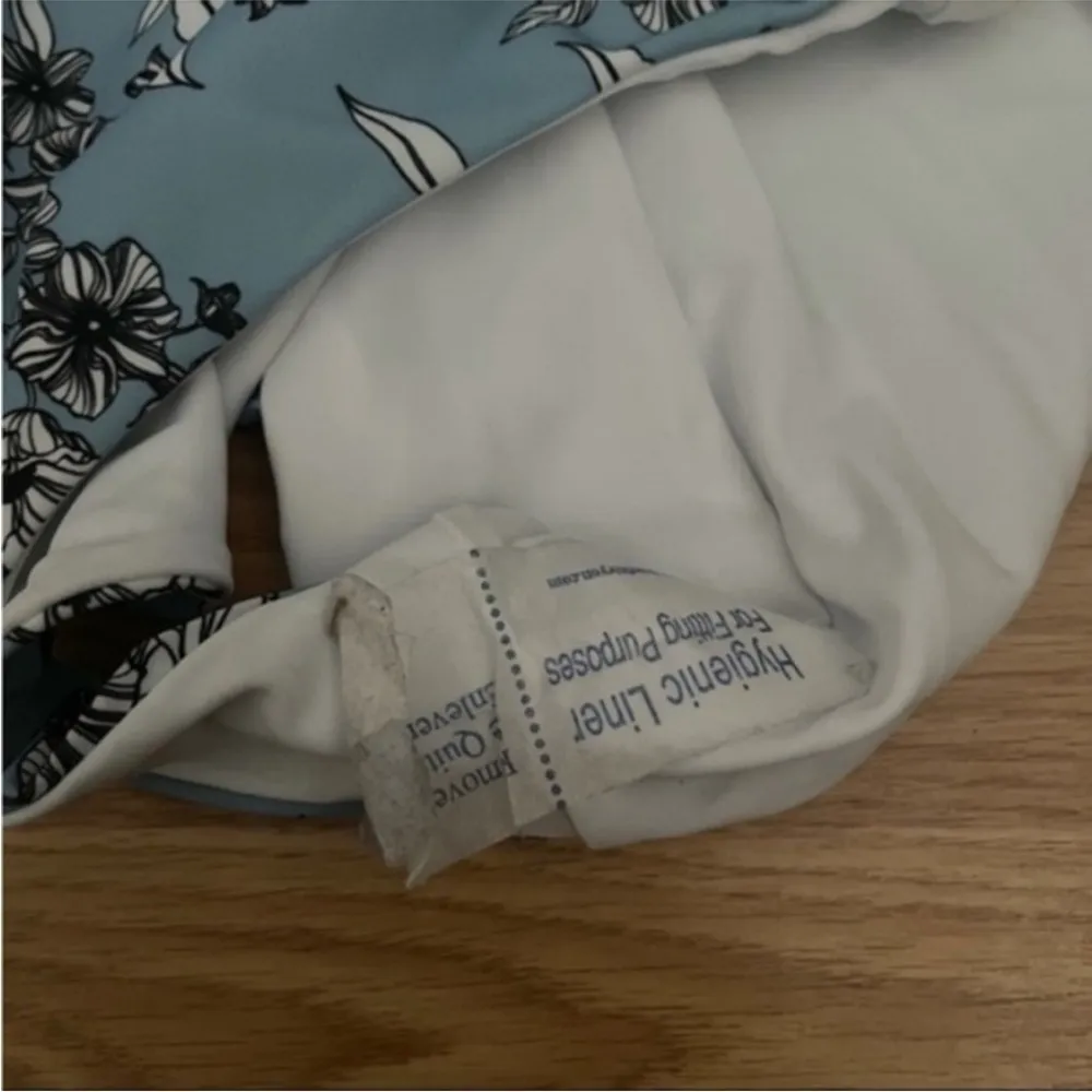 Veronica Beard Blue Floral Tie Strap One Piece Swimsuit Size XS - Image 5