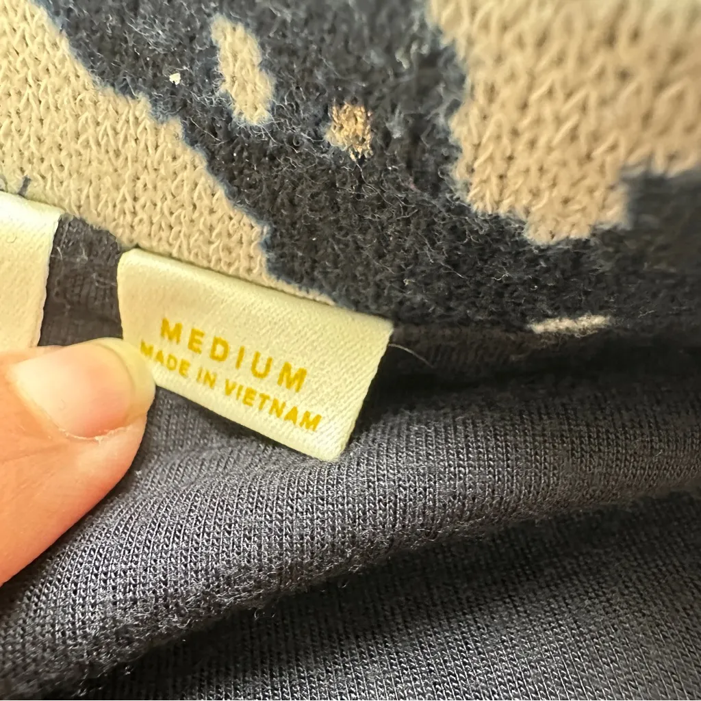 Maeve Faux Wrap Navy Confetti Knot polka dot feminine Skirt M - Image 5