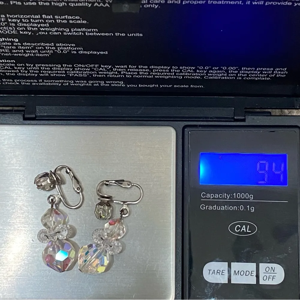 Vintage Unsigned Aurora Borealis Double Strand Statement Necklace & Earrings Set - Image 11