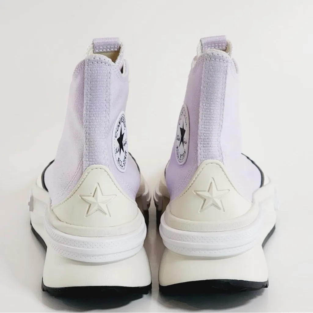New Converse Women's Platform High-Top Sneakers in Light Purple and Cream - Image 9