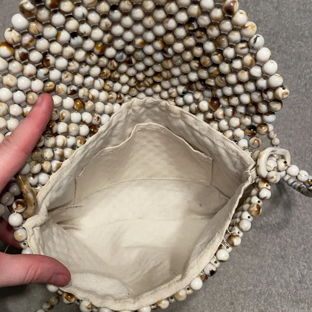 Anthropologie or Free People Rachel Ashwell Marbled Stone Beaded Crossbody Bag - Image 3